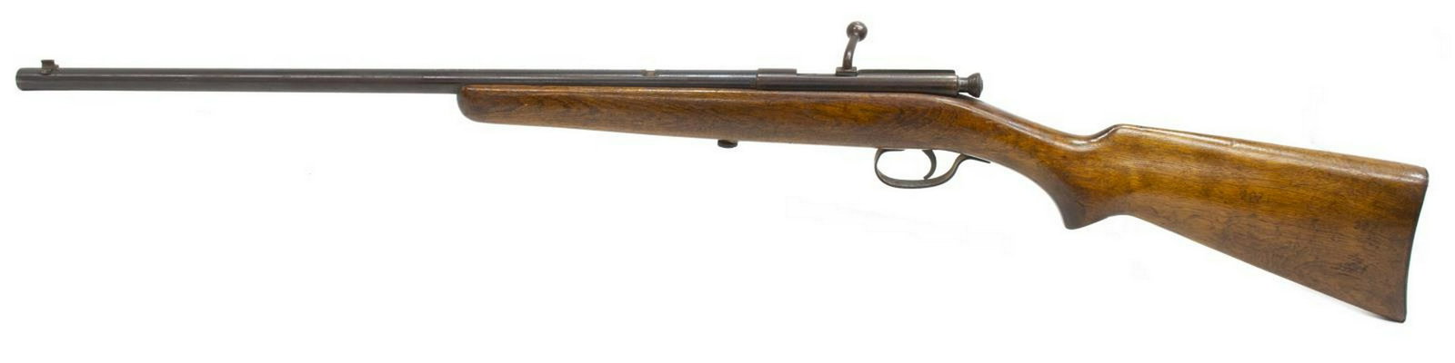 STEVENS SPRINGFIELD MODEL 52-A RIFLE, .22 CALIBER: Stevens Springfield Model 52-A rifle, bolt action, .22 SLLR caliber, 22" barrel, hardwood stock, lacking rear sight, no visible serial number *REQUIRES FFL TRANSFER* Start Price: $80.00