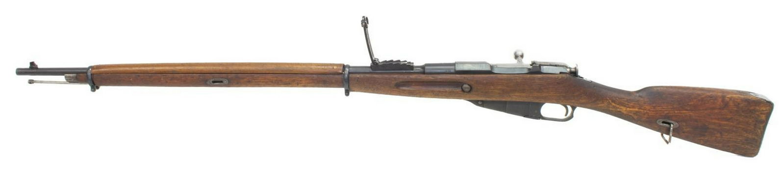FINNISH MOSIN NAGANT RIFLE, M 91/30, 1926: Finnish Mosin Nagant rifle, Model 91/30, 7.62mm caliber, bolt action, 28.5" barrel, bayonet lug, cleaning rod, blade front sight, adjustable rear sight, hexagon receiver, receiver ring with1926 date a