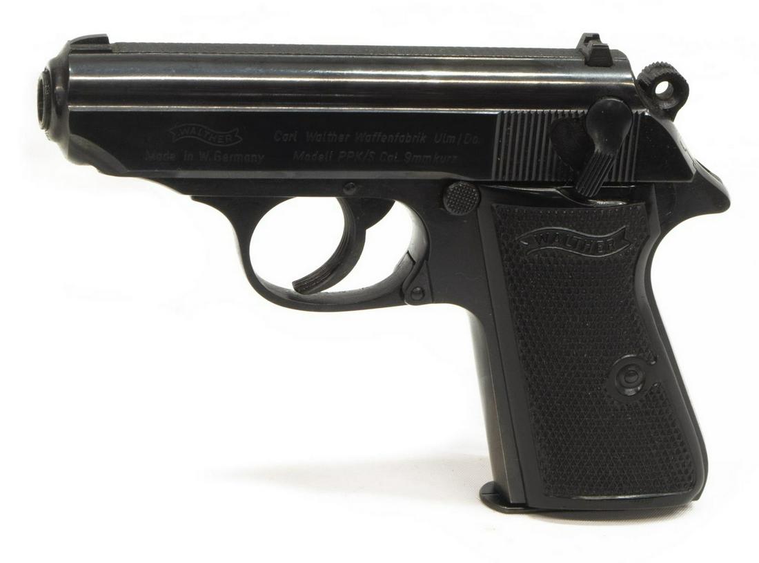 WALTHER PPK/S .380 CALIBER PISTOL: Walther Model PPK/S double action pistol, .380 caliber, three seven-round magazines, cleaning rod, Walther hard plastic box, SN 179XXXS *REQUIRES FFL TRANSFER* Start Price: $300.00