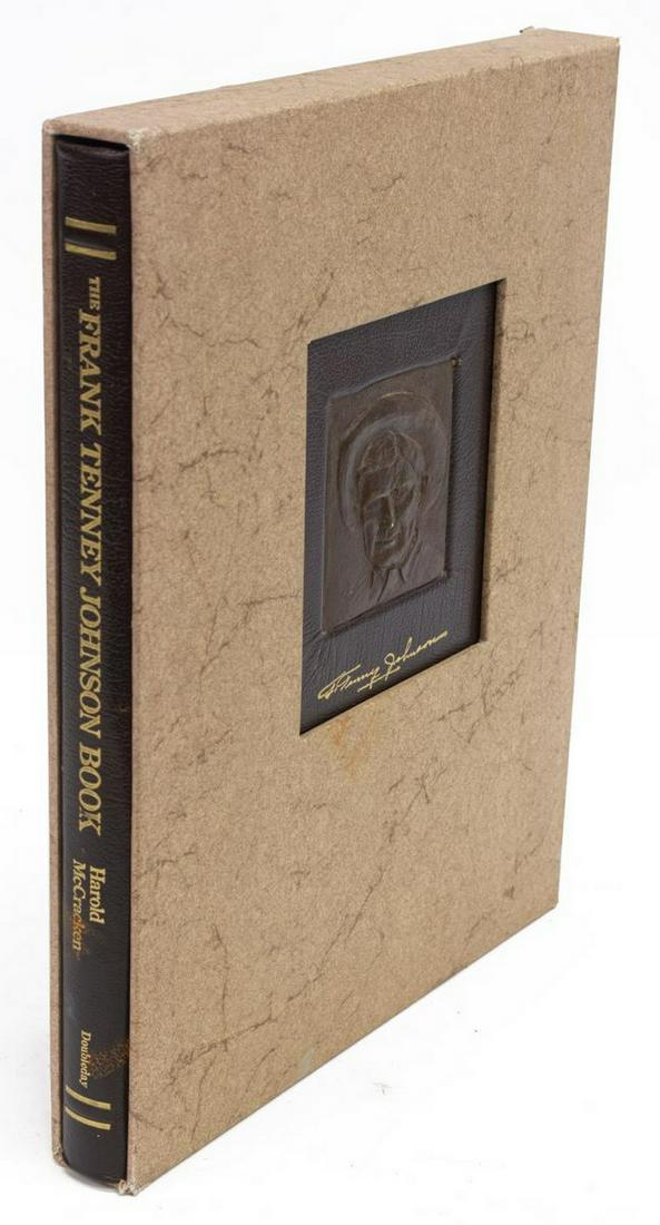 FRANK TENNEY JOHNSON BOOK SIGNED NUMBERED EDITION: Book: "The Frank Tenney Johnson Book: a Master Painter of the Old West," Harold McCracken, Doubleday & Company, New York, 1974, signed and numbered edition 342/ 350, 207 pages, full leather with gilt