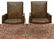2) MID-CENTURY BAUGHMAN EMBOSSED LEATHER ARMCHAIRS - 2