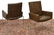 2) MID-CENTURY BAUGHMAN EMBOSSED LEATHER ARMCHAIRS - 3