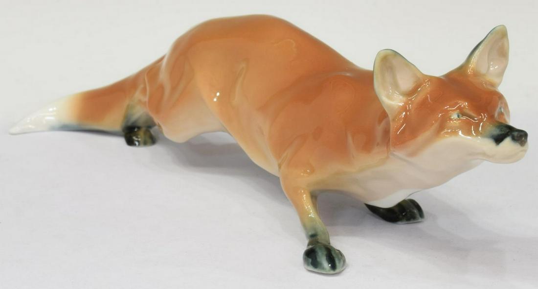 GERMAN MEISSEN PAUL WALTHER PORCELAIN CREEPING FOX (1 of 4)