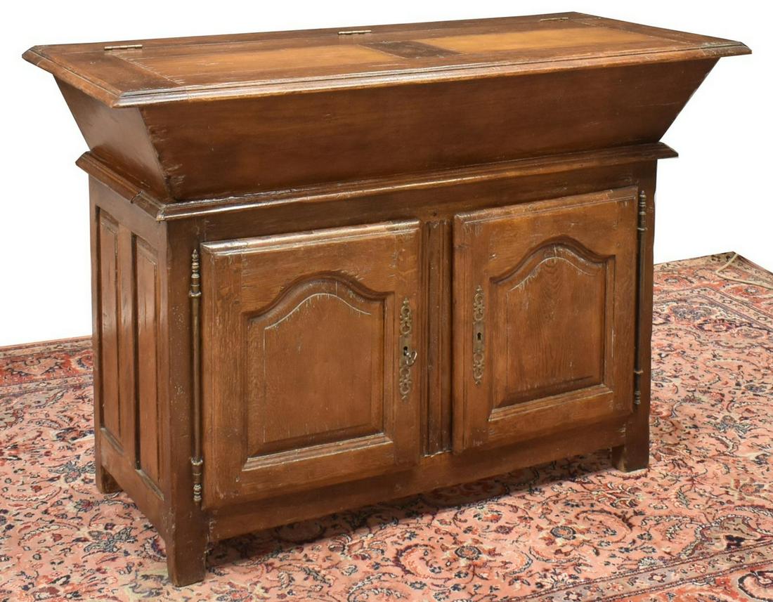 FRENCH PROVINCIAL OAK DOUGH BIN CABINET STAND (1 of 6)