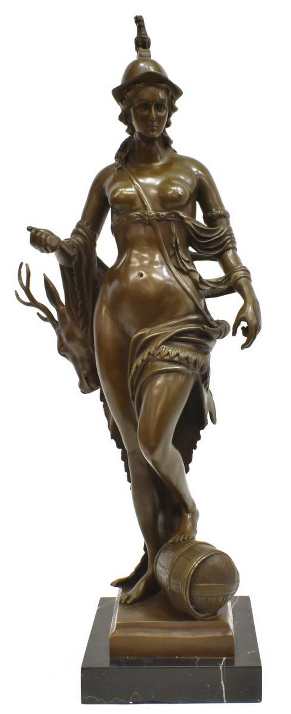 AFTER HUBERT GERHARD BRONZE HUNTRESS SCULPTURE (1 of 5)
