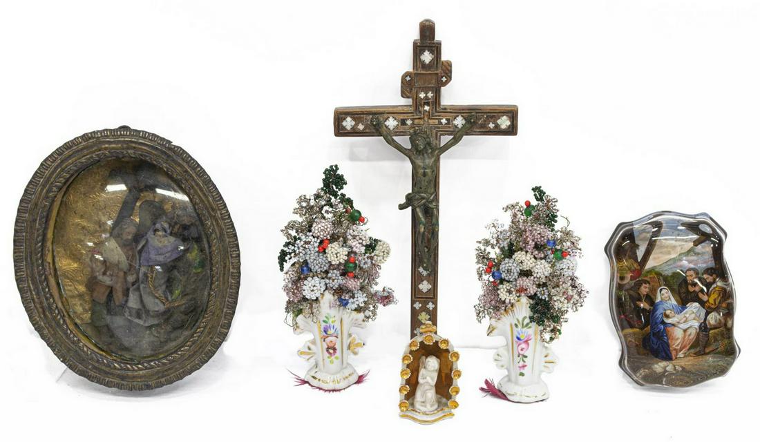 (6) RELIGIOUS DEVOTIONAL ITEMS, PAPERWEIGHT, CROSS (1 of 4)