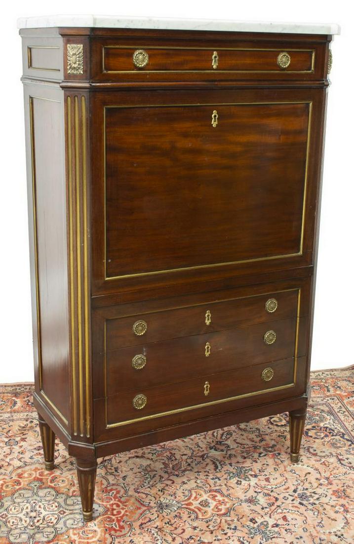 LOUIS XVI STYLE MAHOGANY SECRETAIRE ABATTANT (1 of 5)
