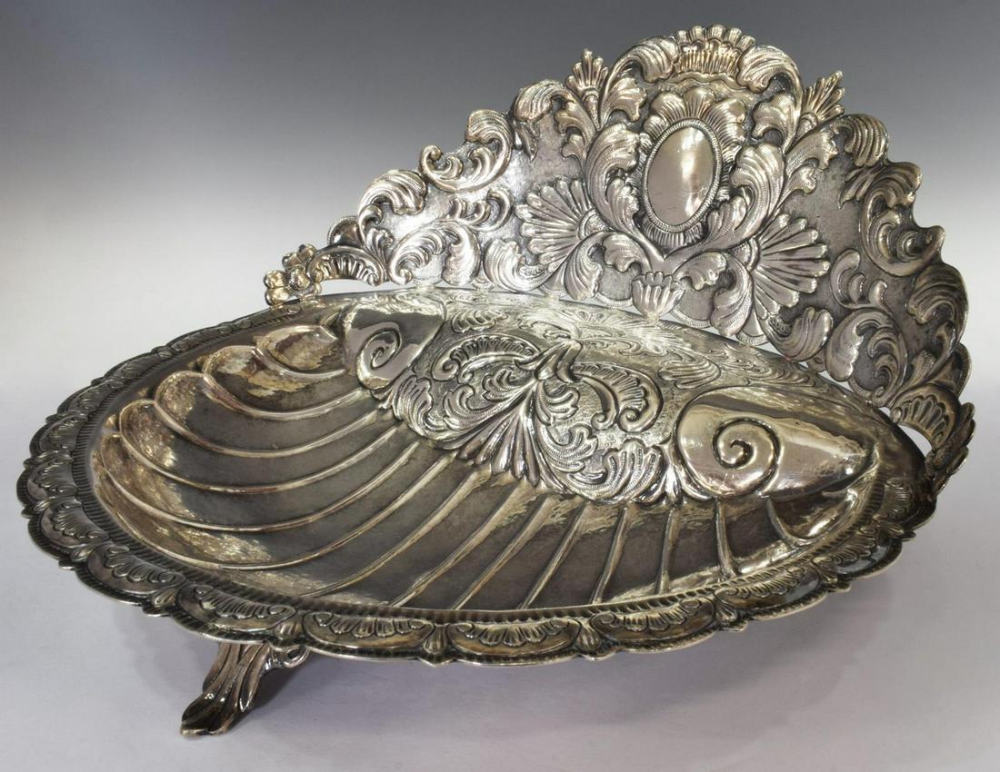 SPANISH COLONIAL STYLE SILVER HOLY WATER FONT (1 of 6)