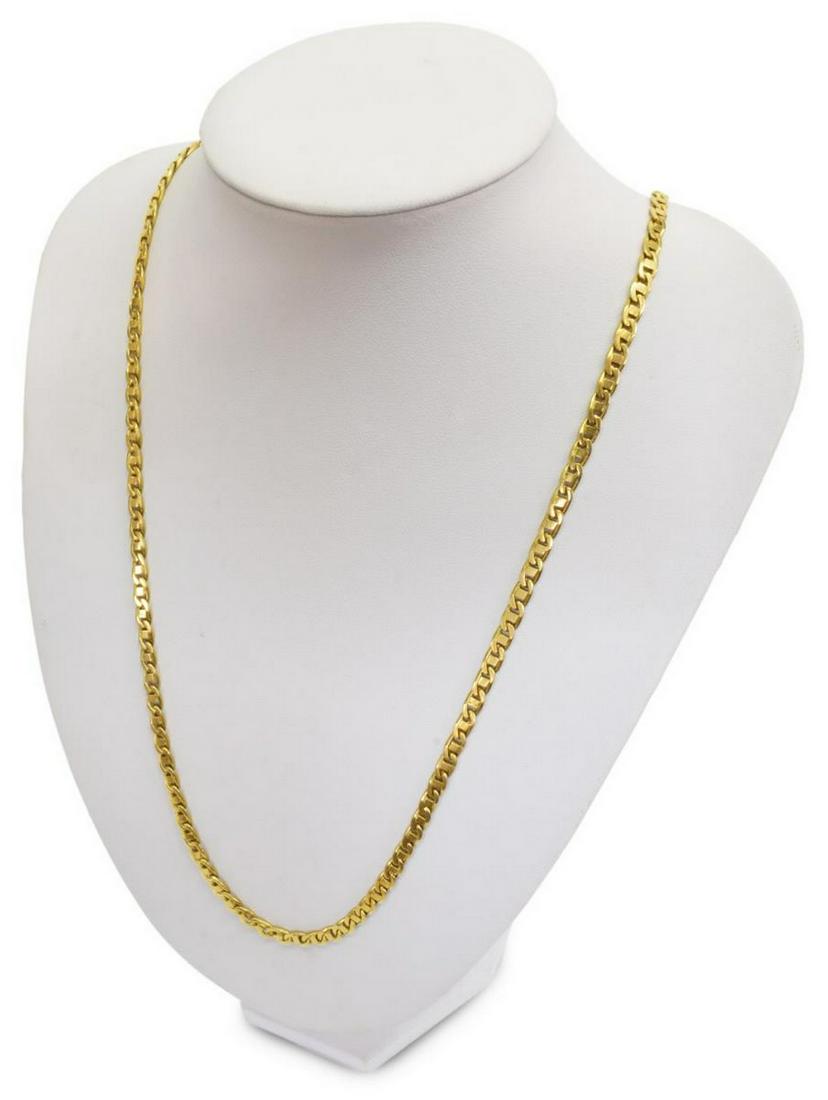 ITALIAN 18K YELLOW GOLD 38" MARINER CHAIN NECKLACE (1 of 3)