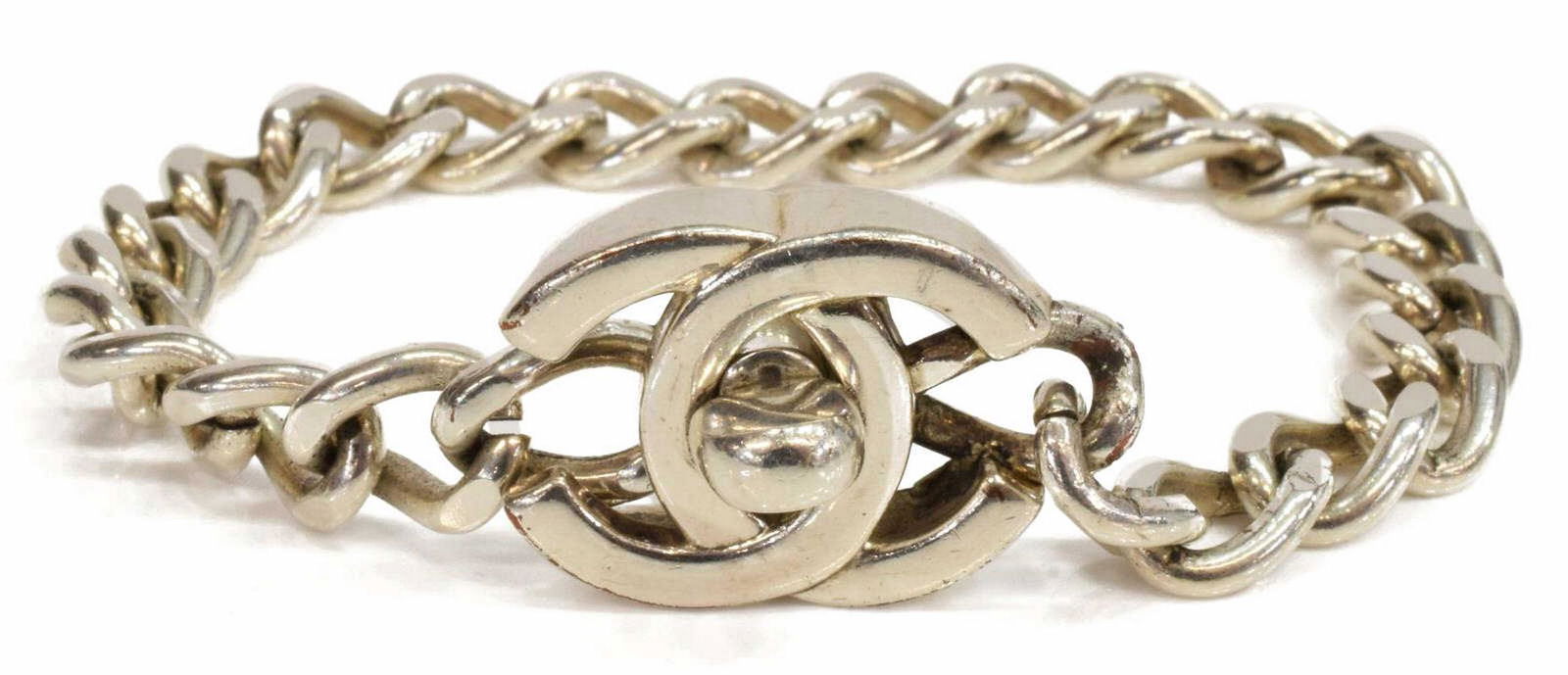 VINTAGE CHANEL ATTRIBUTED SILVER-TONE BRACELET (1 of 4)