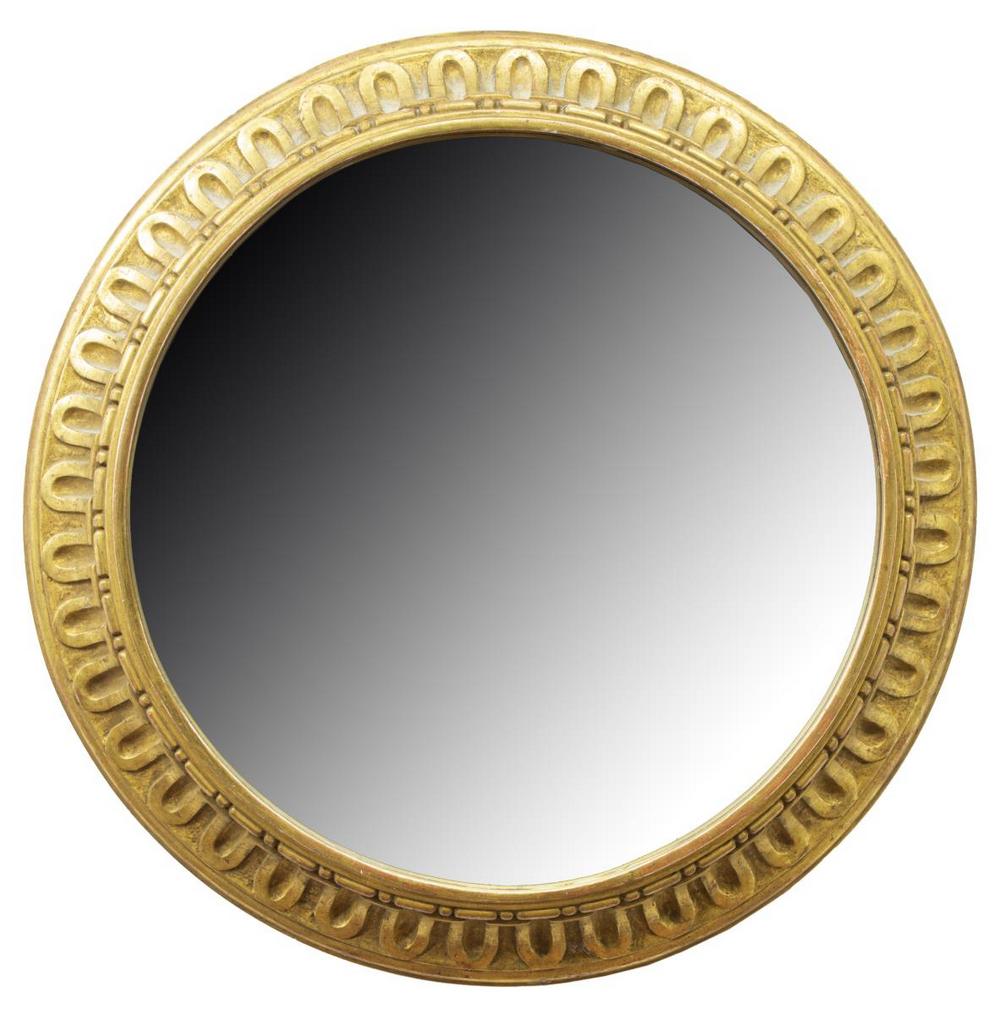 ITALIAN GILTWOOD CIRCULAR WALL MIRROR (1 of 3)