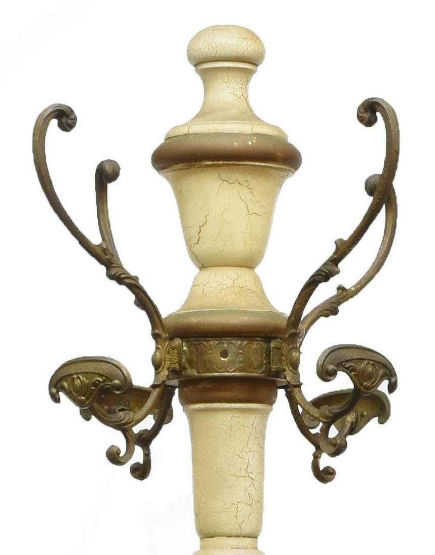 ITALIAN PAINTED & PATINATED METAL HALL TREE (1 of 3)