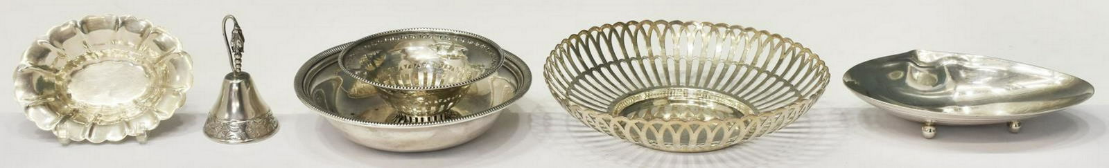 (6) STERLING SILVER TABLEWARE, RETICULATED, SHELL (1 of 3)