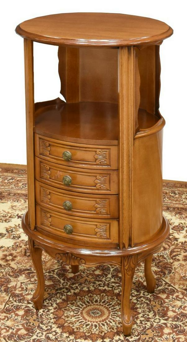 LOUIS XV STYLE CARVED WALNUT SIDE CABINET (1 of 4)