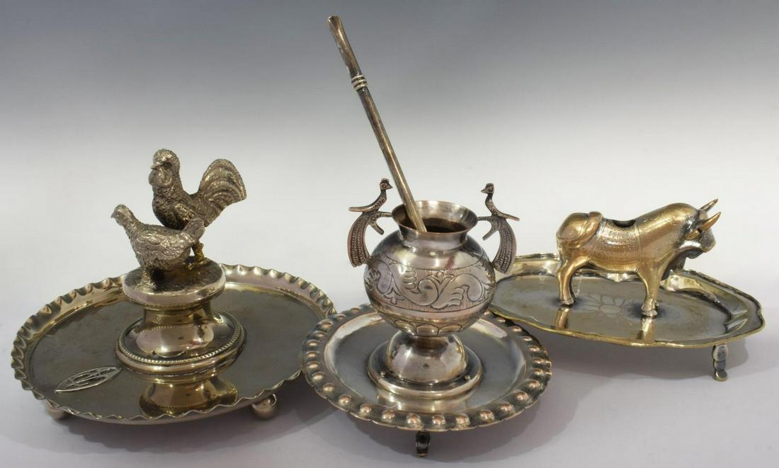 (3) SILVER & OTHER METAL MATE CUP & TABLEWARE (1 of 6)