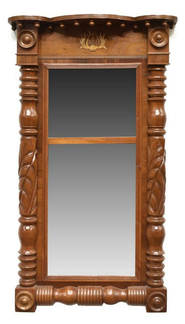 AMERICAN FEDERAL CARVED HANGING WALL MIRROR (1 of 3)