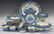 (43) OLD SALEM ENGLISH VILLAGE BLUE DINNER SERVICE