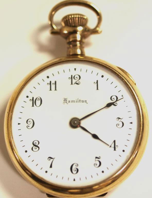 hamilton pocket watch 17 jewels