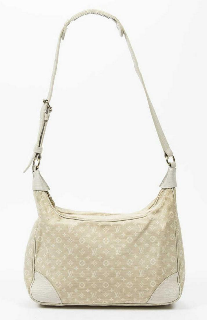 LOUIS VUITTON 'BOULOGNE' MINI LIN CANVAS HANDBAG (1 of 7)