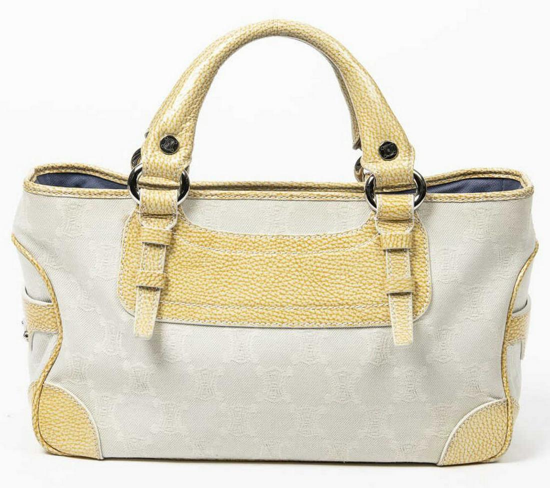 CELINE 'BOOGIE' MACADAME CANVAS HANDBAG (1 of 7)