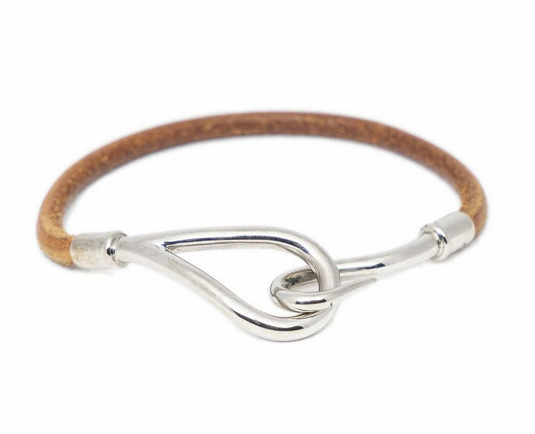 HERMES 'JUMBO' BROWN LEATHER WRAP BRACELET (1 of 2)