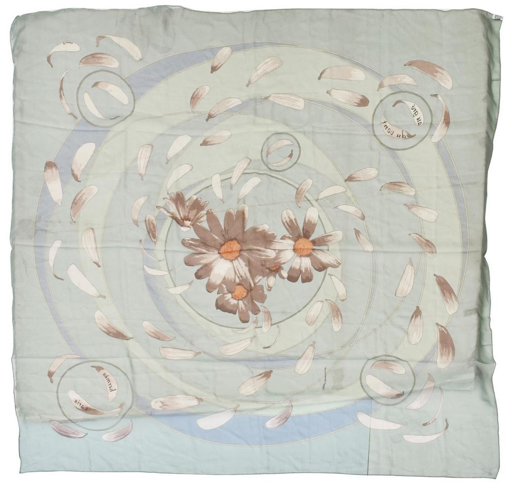 HERMES SILK TWILL FLORAL 'AU GRE DU VENT' SCARF (1 of 5)
