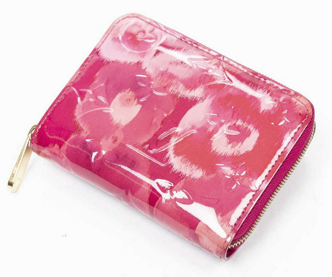 LOUIS VUITTON 'IKAT VERNIS ZIPPY' ROSE COIN PURSE (1 of 3)