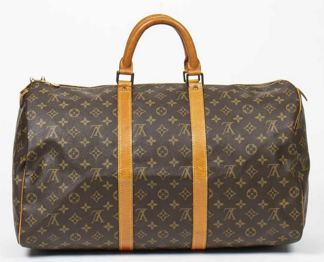 LOUIS VUITTON 'KEEPALL 50' MONOGRAM DUFFLE BAG (1 of 7)
