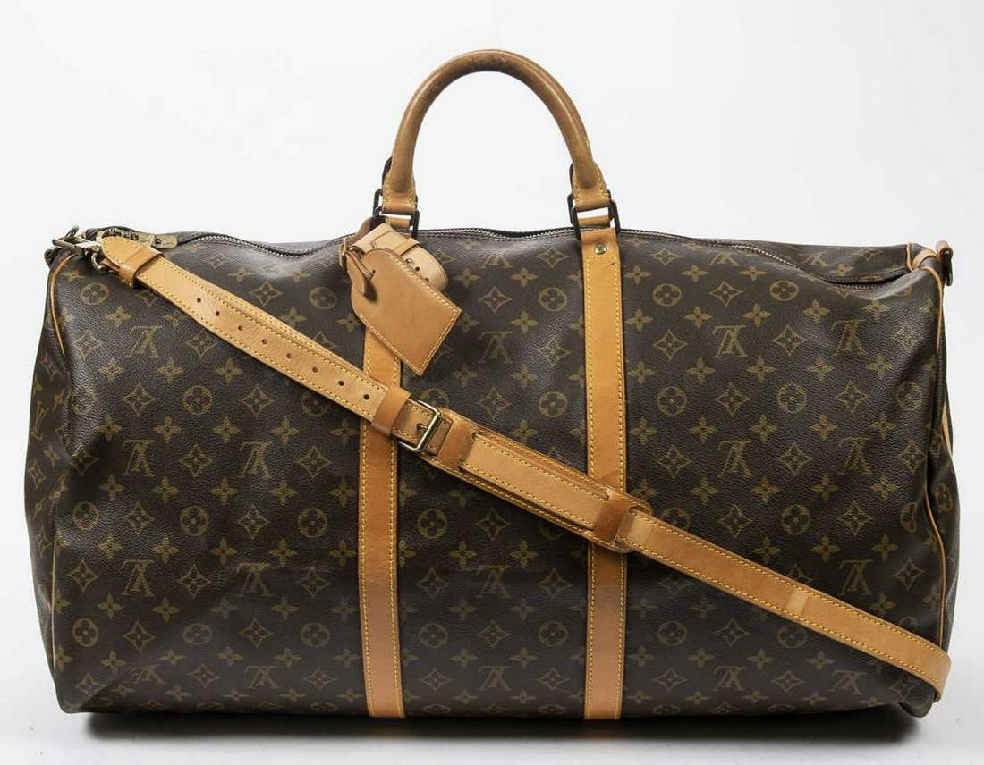 LOUIS VUITTON 'KEEPALL 60 BANDOULIERE' DUFFLE BAG (1 of 7)