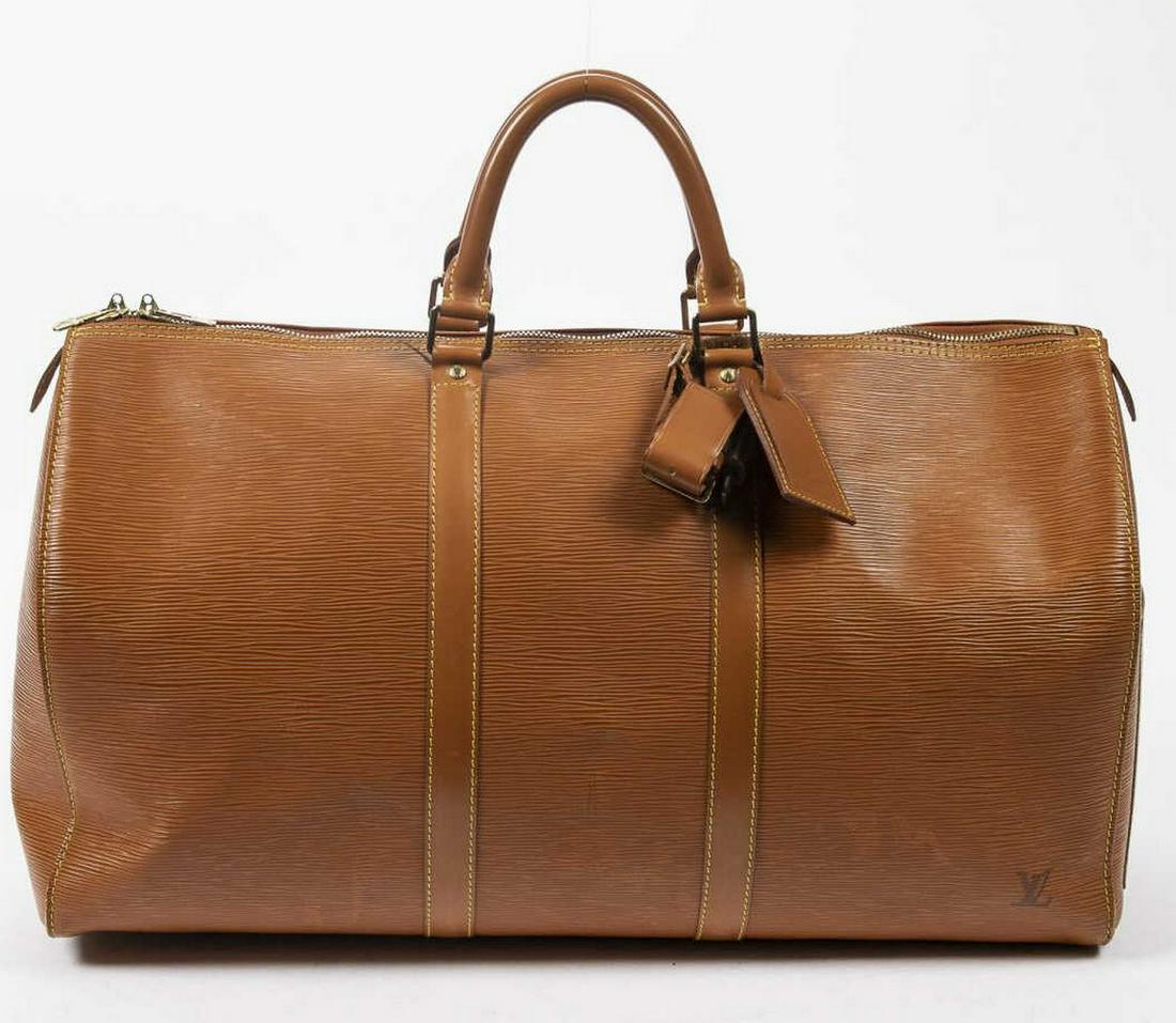 LOUIS VUITTON 'KEEPALL 50' EPI LEATHER DUFFLE BAG (1 of 7)