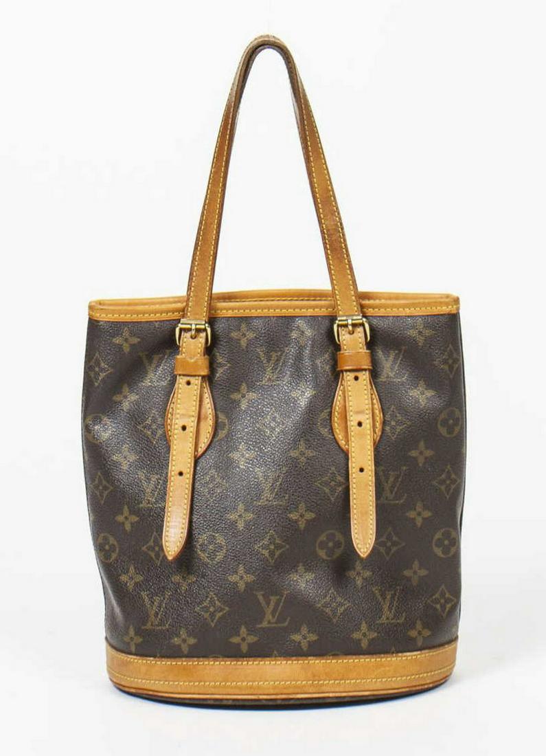 LOUIS VUITTON 'BUCKET PM' MONOGRAM CANVAS HANDBAG (1 of 7)