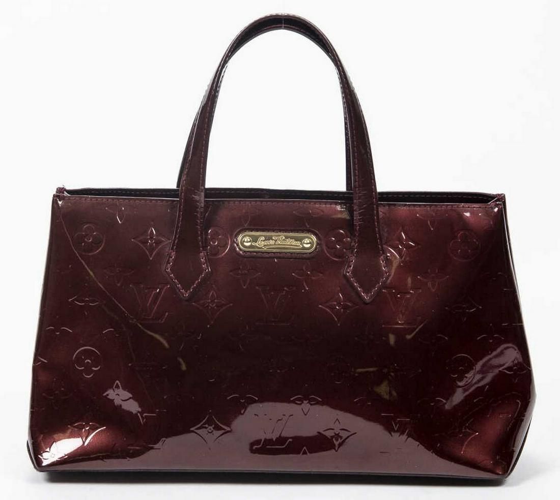 LOUIS VUITTON 'WILSHIRE PM' GRIOTTE VERNIS HANDBAG (1 of 7)