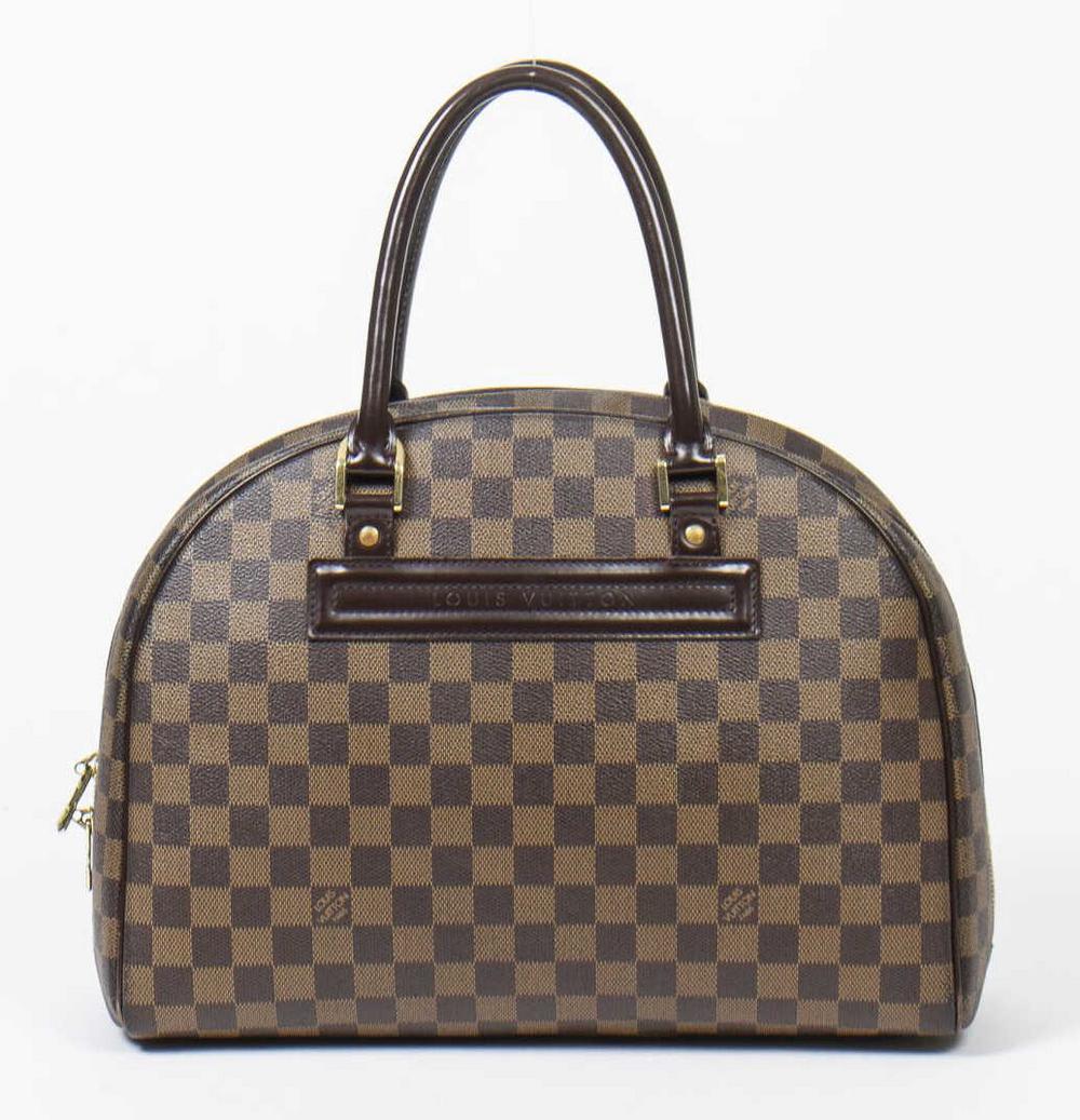 LOUIS VUITTON 'NOLITA HEURES' DAMIER EBENE HANDBAG (1 of 7)