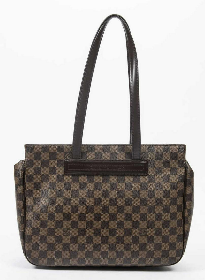 LOUIS VUITTON 'PARIOLI PM' DAMIER EBENE TOTE BAG (1 of 7)