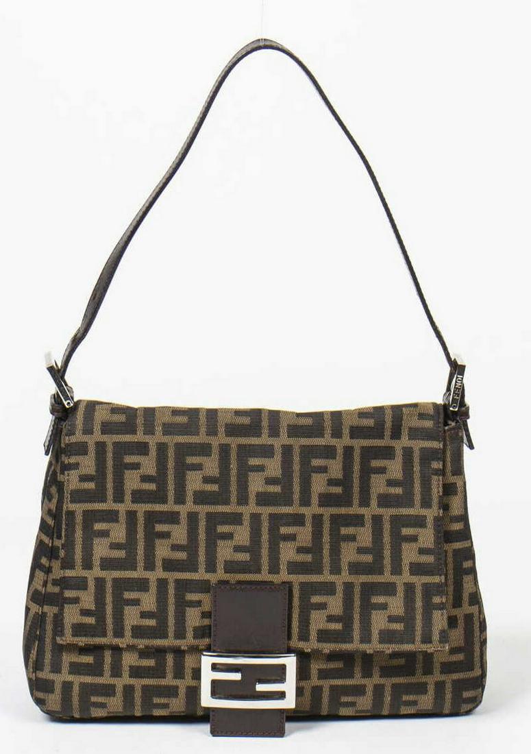 FENDI ZUCCA MONOGRAM MAMA BAGUETTE HANDBAG (1 of 7)