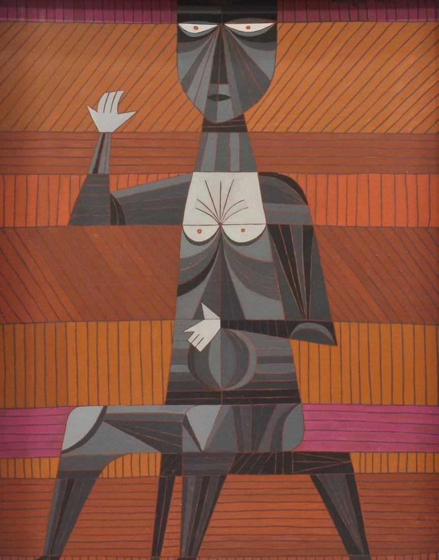 BERNIQUE LONGLEY (1923-1999) MODERN PAINTING (1 of 4)