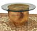 CONTEMPORARY ROUND GLASS-TOP URN FORM TABLE