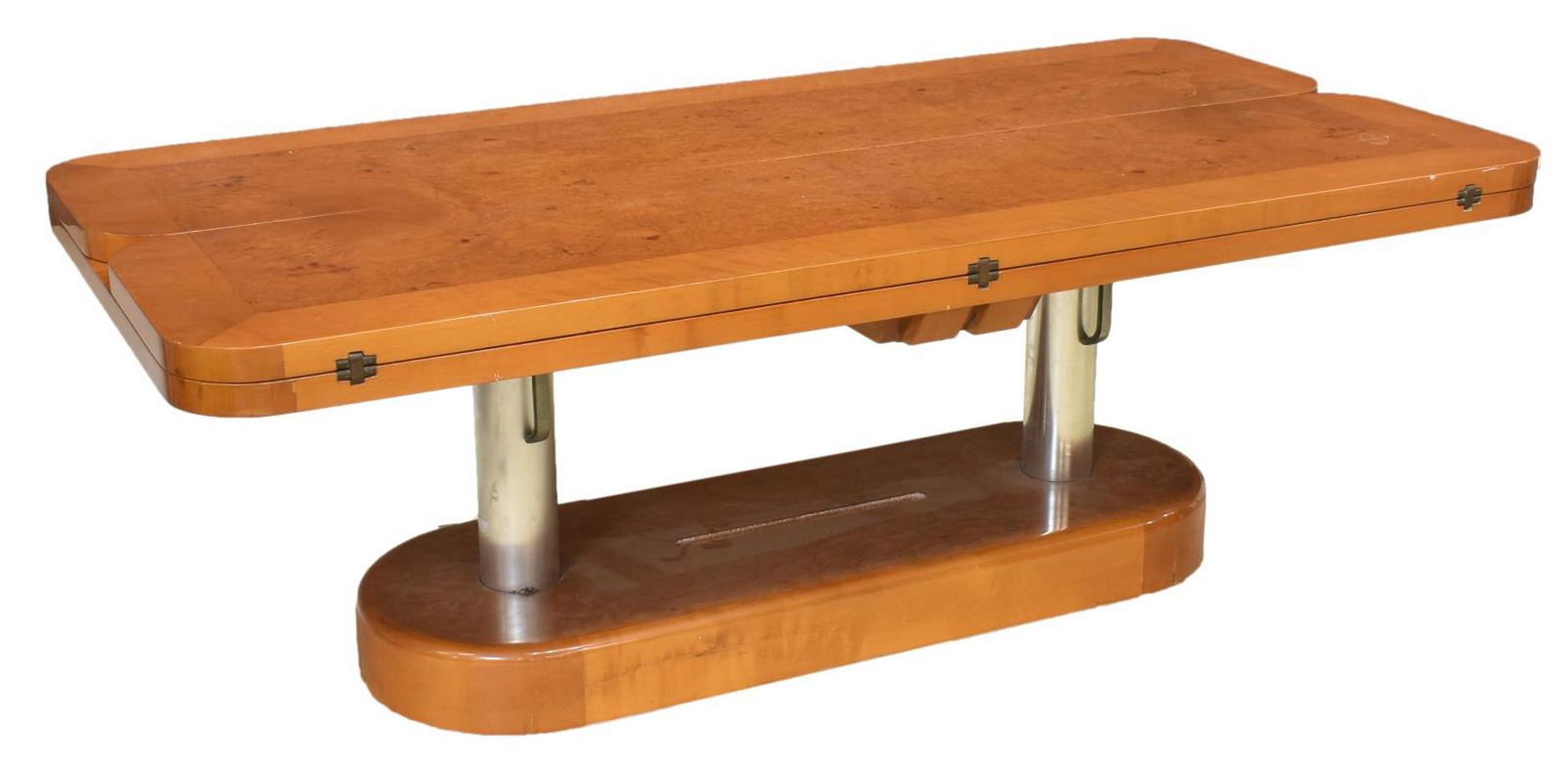 MODERNIST BURLWOOD HINGED-TOP COFFEE TABLE (1 of 4)