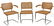 (3) MARCEL BREUER CIDUE 'CESCA' CANTILEVER CHAIRS