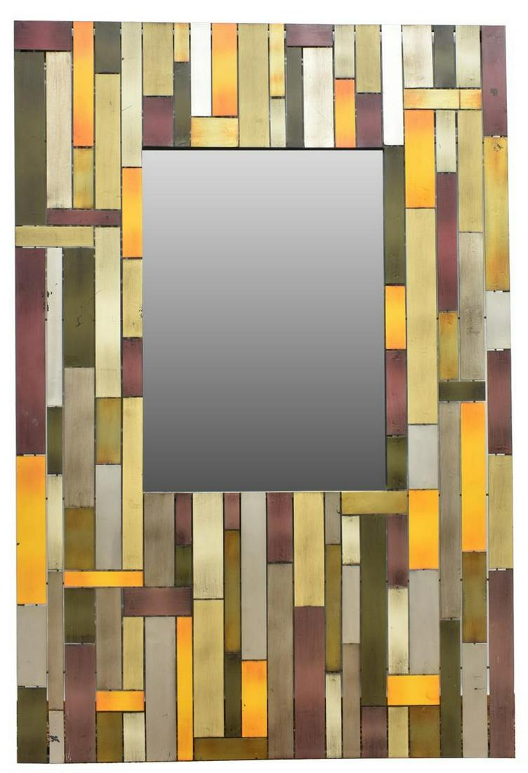 CONTEMPORARY POLYCHROME PAINTED WALL MIRROR (1 of 3)