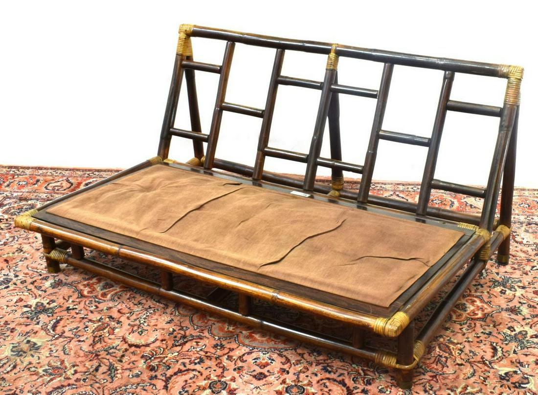 JOHN WISNER FICKS REED RATTAN FRAMED LOVESEAT (1 of 4)