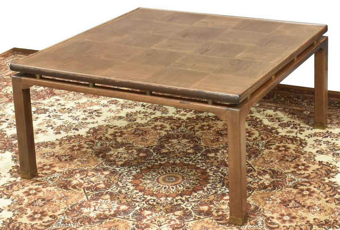 MID-CENTURY MODERN CHECKERED OAK COFFEE TABLE (1 of 4)