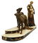 ART DECO GEORGES GORI SCULPTURE WOMAN W/ BORZOIS - 3