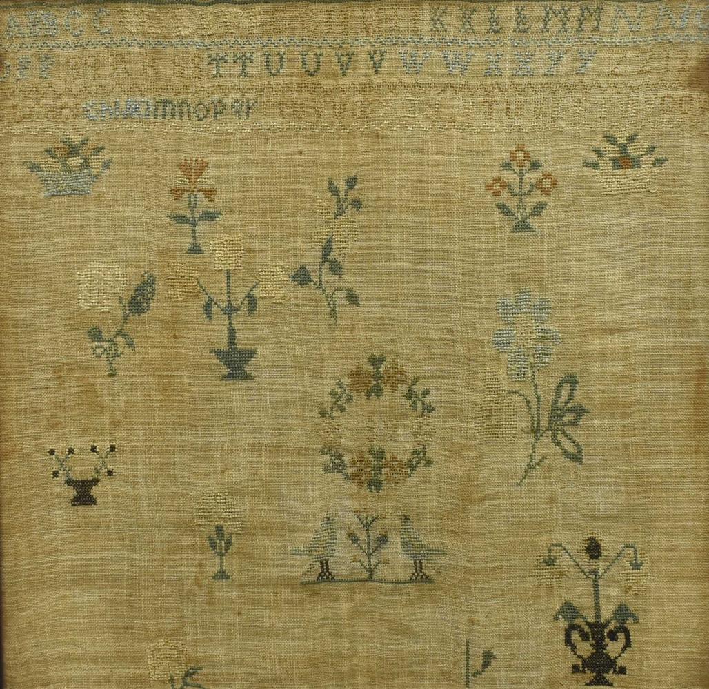 AMERICAN VEAZEY (ATTRIB.) NEEDLEPOINT SAMPLER (1 of 4)