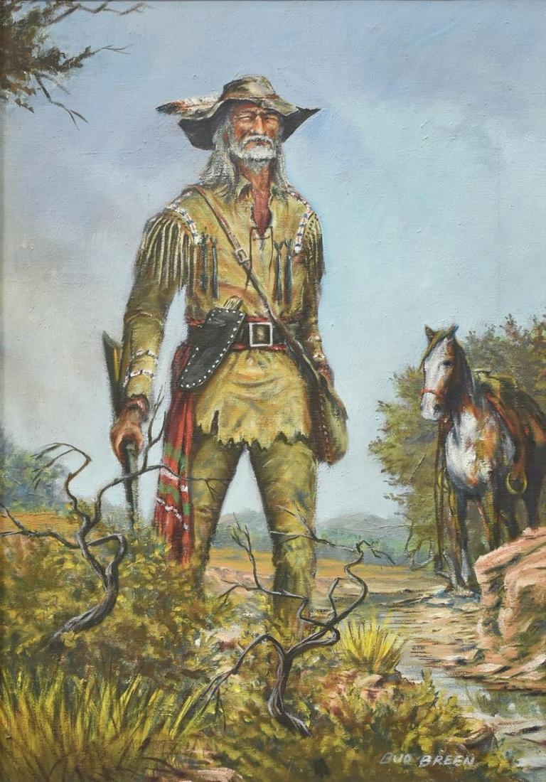 BUD BREEN (TEXAS, 1927-2005) WESTERN PAINTING (1 of 4)