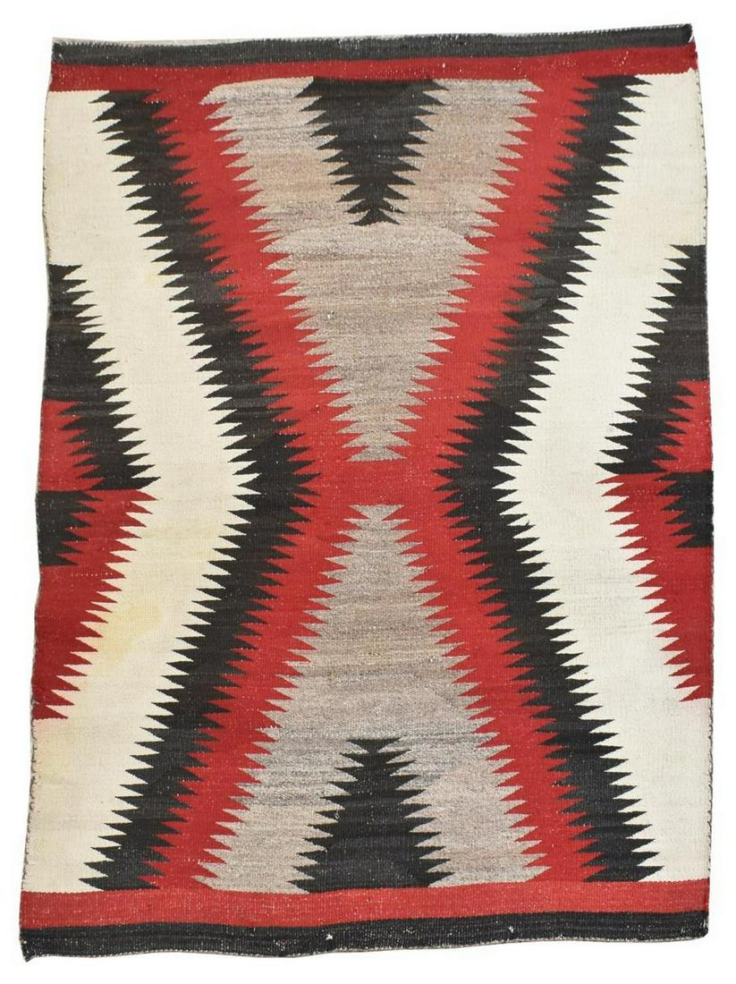 NAVAJO HAND-WOVEN WOOL RUG, 5'0" X 3'5.5" (1 of 3)