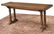 CONTINENTAL OAK HINGED TOP TURNED LEG TABLE, 71"L