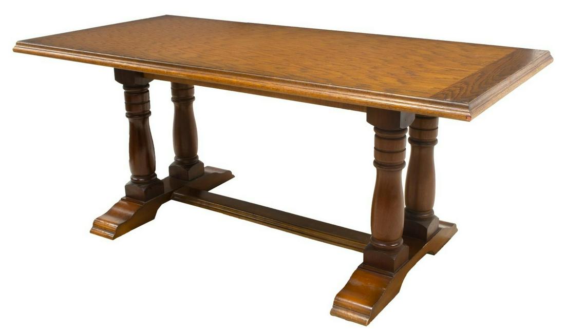 FRENCH PINE TRESTLE BASE TABLE (1 of 3)
