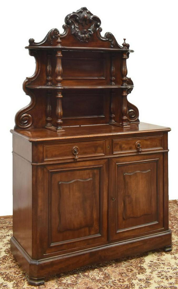 FRENCH NAPOLEON III PERIOD MAHOGANY SIDEBOARD (1 of 6)