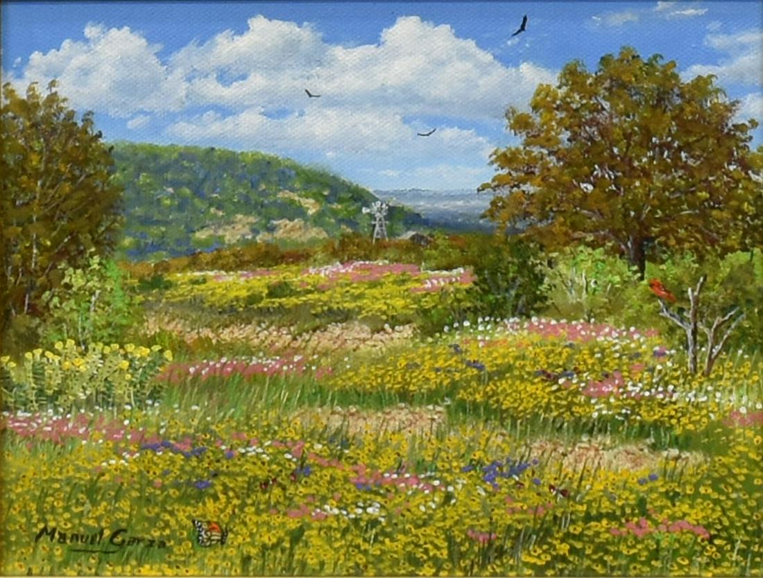 MANUEL GARZA (TEXAS, B.1940) 'SPRING FLOWERS' (1 of 4)